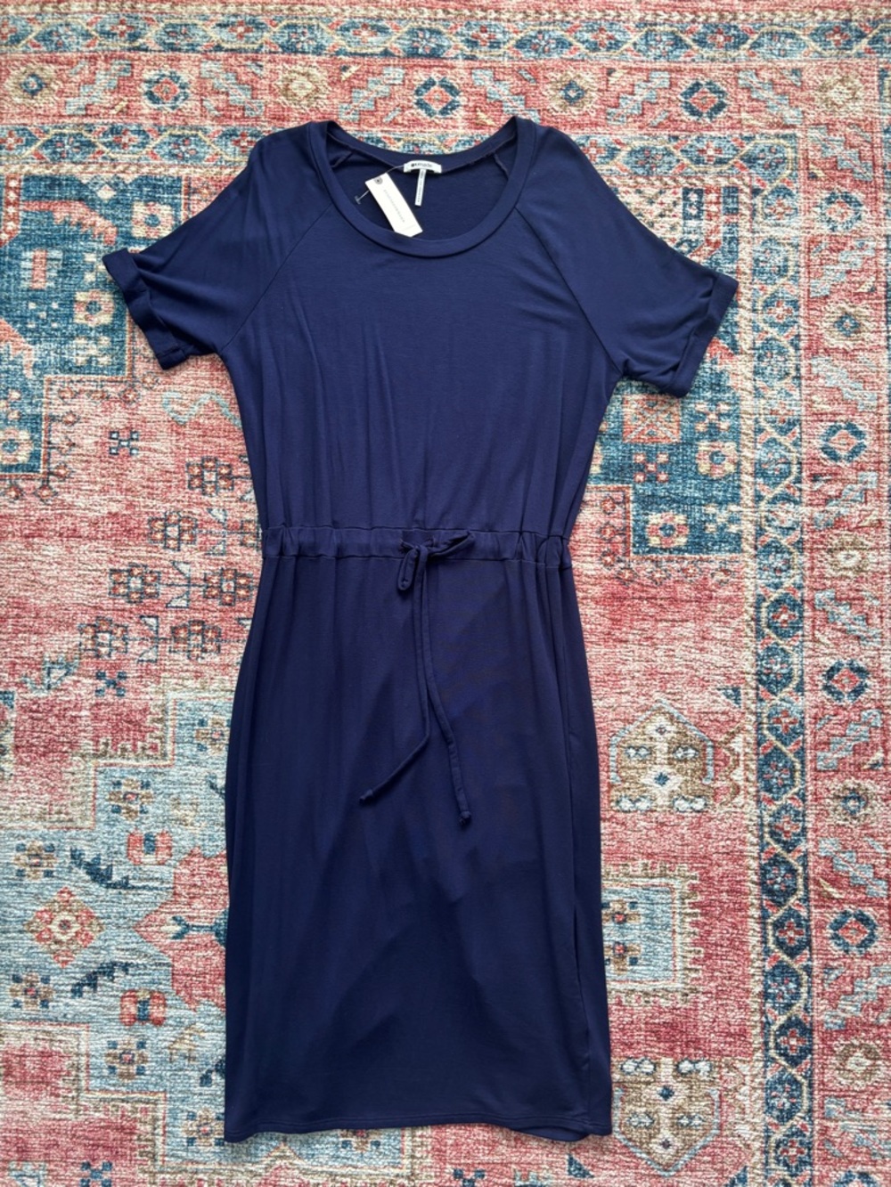 Anthropologie blue modal tee shirt dress size Small NWT